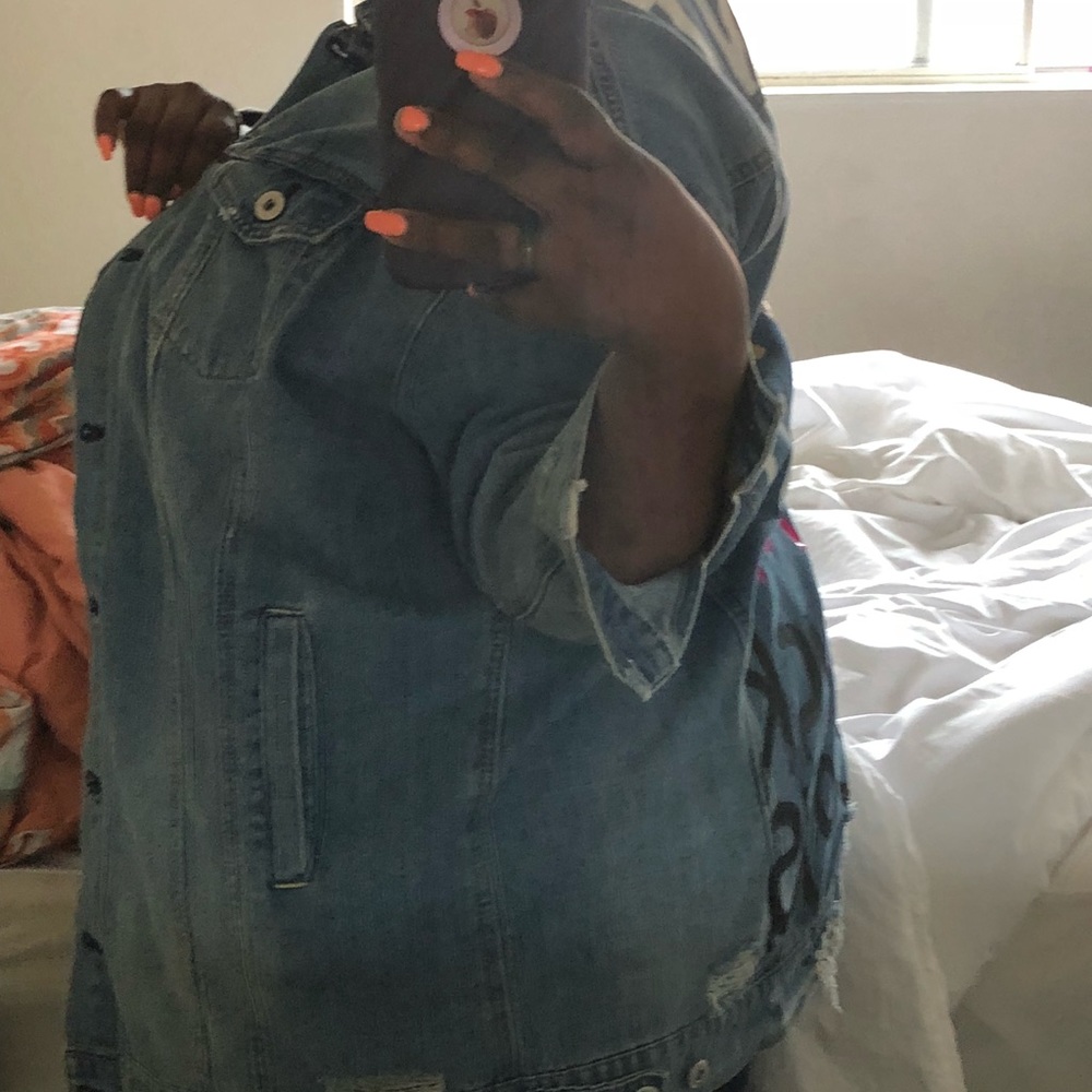 Denim Long Jacket - Picture 7 of 8